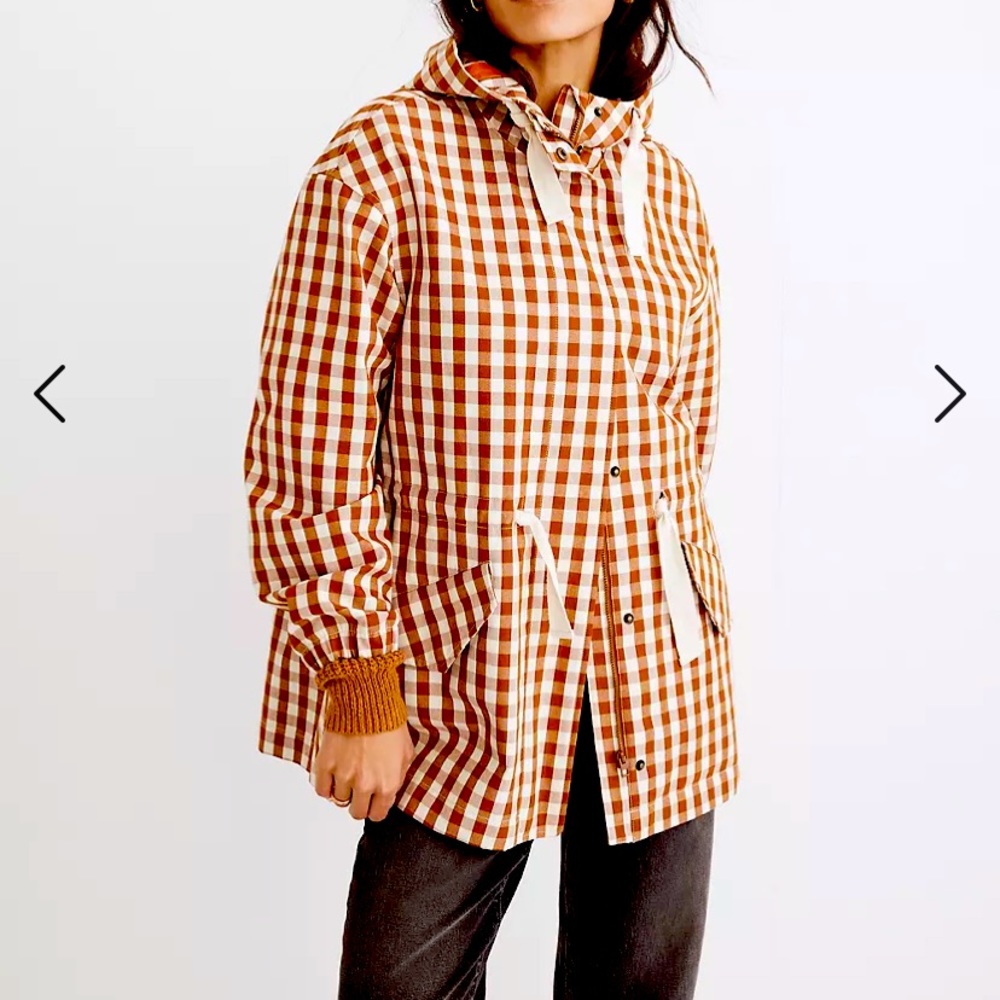Madewell Raincloud Raincoat in Gingham